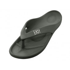S2861L-BB - Wholesale Women's "EasyUSA" Soft Comfortable Eva Flip Flops ( *Black Color )